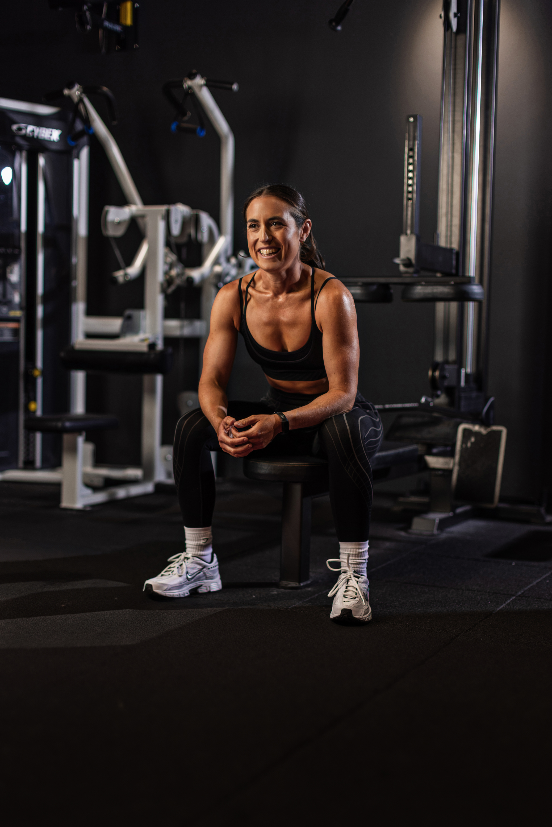 Steph training in the gym